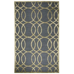 Alora Decor Madison 9' x 12' Geometric/Trellis Gray/Gold Hand-Tufted Area Rug