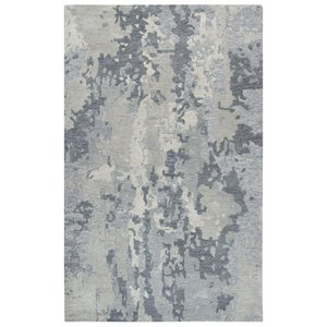 Alora Decor Flare 9' x 12' Abstract Grey/Dk Grey Hand-Tufted Area Rug