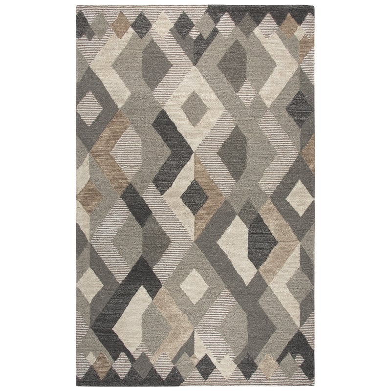 Alora Decor Geneva 10' x 13' Geometric Natural/Ivory Hand-Tufted Area Rug