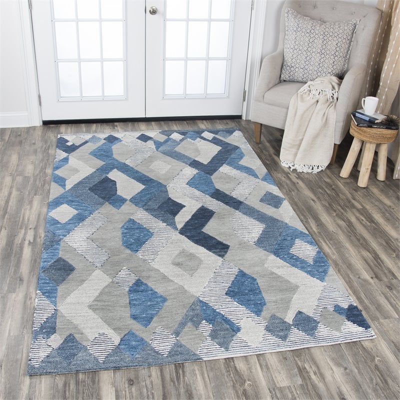Alora Decor Geneva 10' x 13' Geometric Natural/Ivory Hand-Tufted Area Rug