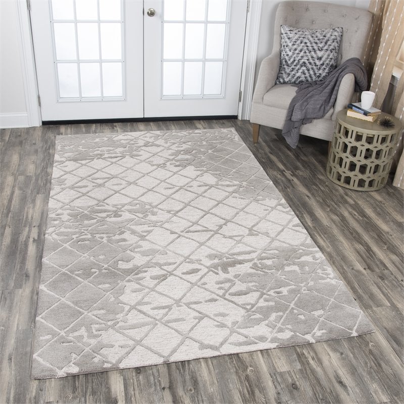 Alora Decor Geneva 10' x 13' Abstract Natural/Ivory Hand-Tufted Area Rug