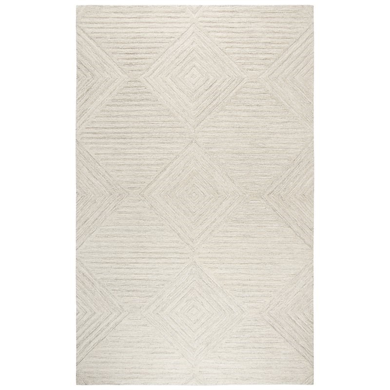 Alora Decor Geneva 10' x 13' Solid Natural/Ivory Hand-Tufted Area Rug