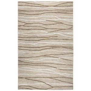 Alora Decor Geneva 10' x 13' Lines Natural/Ivory Hand-Tufted Area Rug