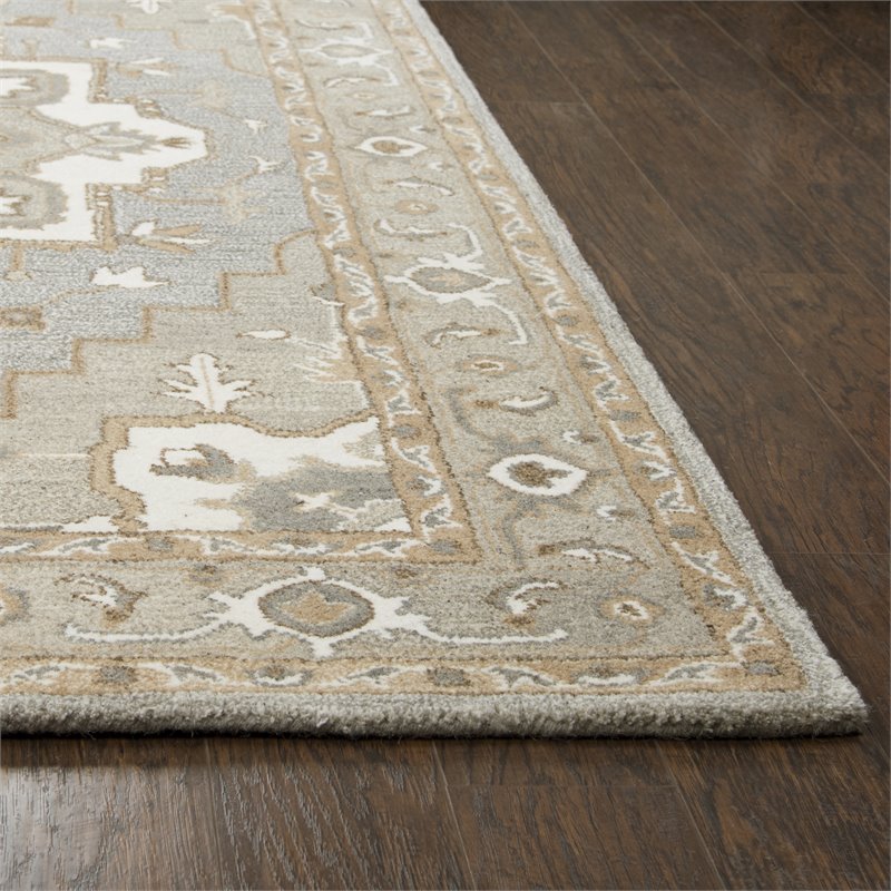 Alora Decor Makalu 10' x 13' Oriental Gray/Natural Hand-Tufted Area Rug