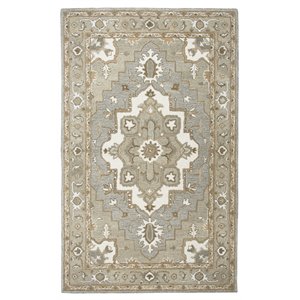 Alora Decor Makalu 10' x 13' Oriental Gray/Natural Hand-Tufted Area Rug