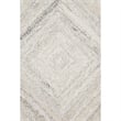 Alora Decor Makalu 10' x 13' Geometric/Solid Ivory /Natural Hand-Tufted Area Rug