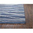 Alora Decor Geneva 10' x 13' Lines Navy/Ivory Hand-Tufted Area Rug