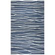 Alora Decor Geneva 10' x 13' Lines Navy/Ivory Hand-Tufted Area Rug