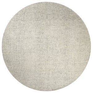 alora decor london 10' round solid beige/gray/rust/blue hand-tufted area rug