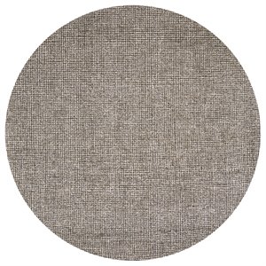 alora decor london 10' round solid brown/gray/rust/blue hand-tufted area rug