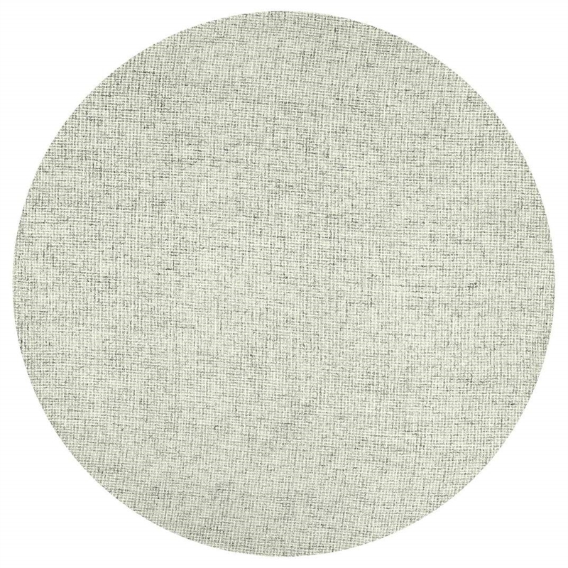 Alora Decor London 10' Round Solid Green/Gray/Rust/Blue Hand-Tufted Area Rug