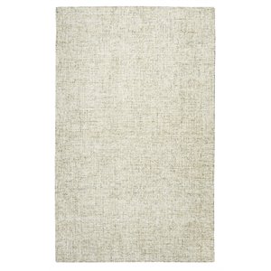 alora decor london 10' x 14' solid beige/gray/rust/blue hand-tufted area rug