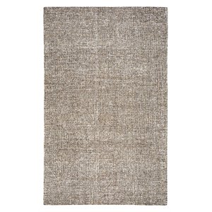 alora decor london 10' x 14' solid brown/gray/rust/blue hand-tufted area rug