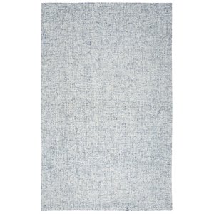 alora decor london 12' x 15' solid blue/gray/rust/blue hand-tufted area rug