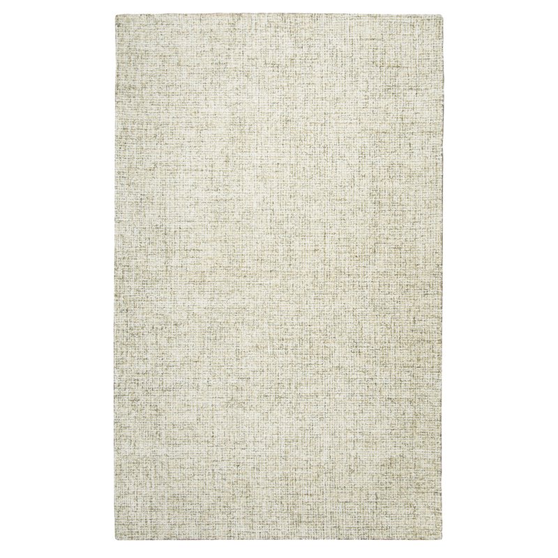 Alora Decor London 9' x 12' Solid Beige/Gray/Rust/Blue Hand-Tufted Area Rug