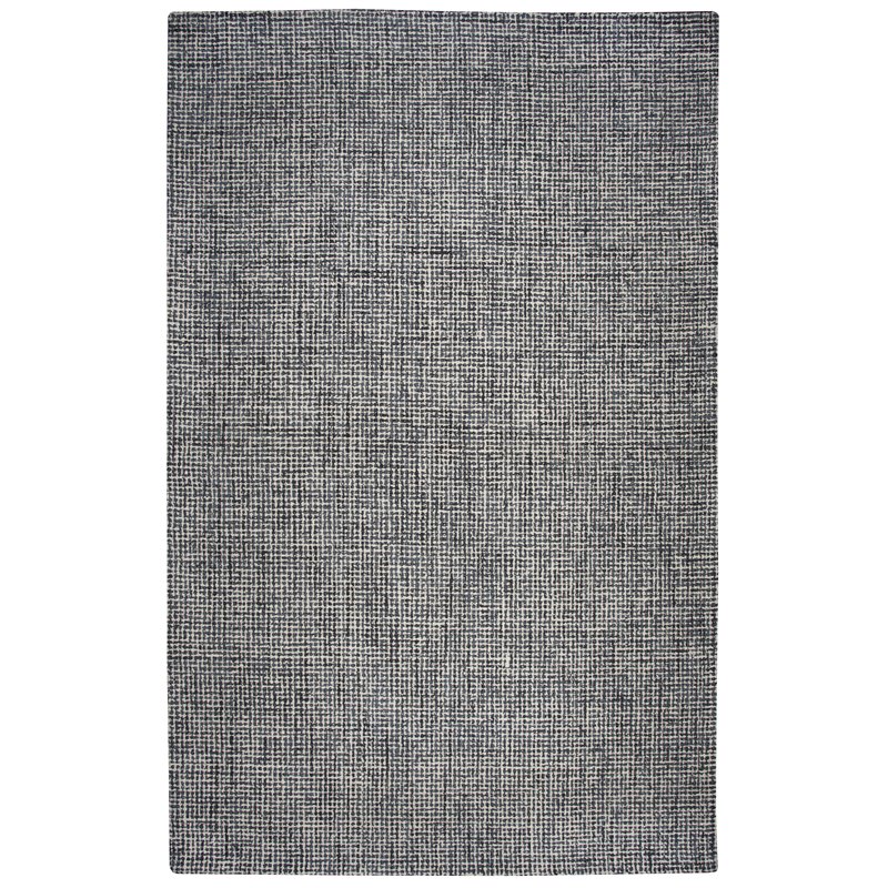 Alora Decor London 9' x 12' Tweed Black/Gray/Rust/Blue Hand-Tufted Area Rug