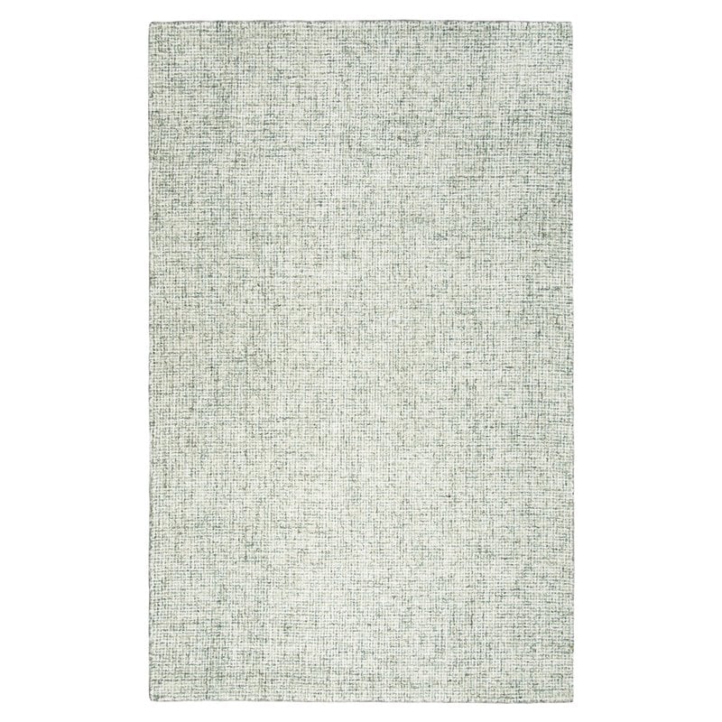 Alora Decor London 9' x 12' Solid Green/Gray/Rust/Blue Hand-Tufted Area Rug