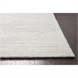 Alora Decor Makalu 9' x 12' Geometric/Solid Ivory /Natural Hand-Tufted Area Rug