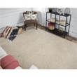 Alora Decor Makalu 9' x 12' Geometric/Solid Ivory /Natural Hand-Tufted Area Rug