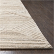 Alora Decor Makalu 9' x 12' Geometric/Solid Ivory /Natural Hand-Tufted Area Rug