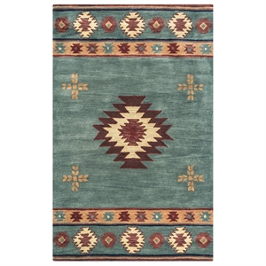 Alora Decor Ryder 10' x 14' Tribal Gray Blue/Rust/Burgundy/Tan/Khaki Rug