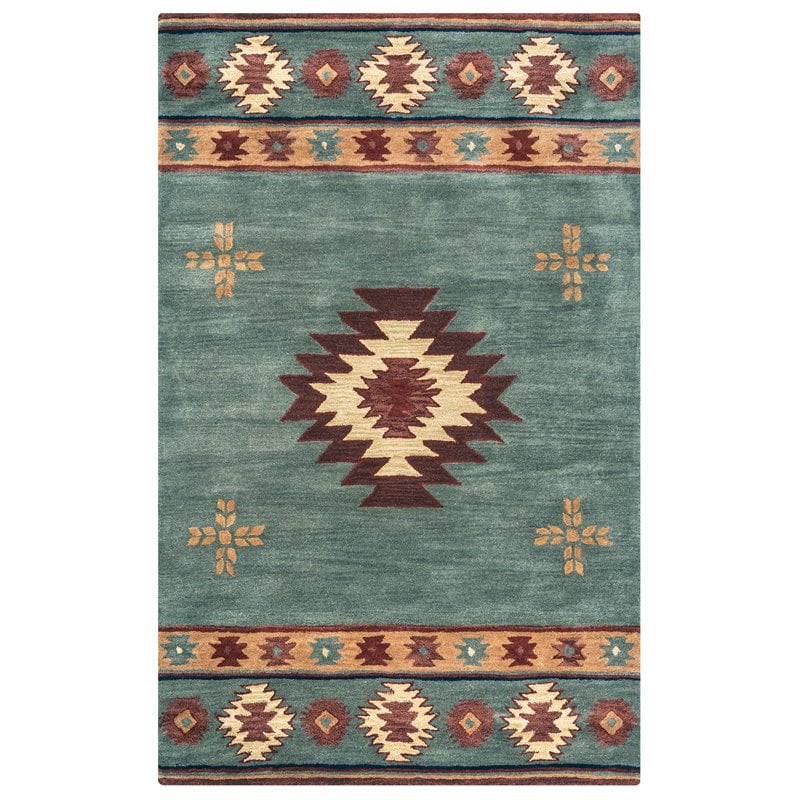 Alora Decor Ryder 12' x 15' Tribal Gray Blue/Rust/Burgundy/Tan/Khaki Rug