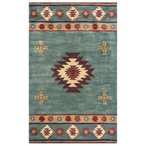 Alora Decor Ryder 12' x 15' Tribal Gray Blue/Rust/Burgundy/Tan/Khaki Rug