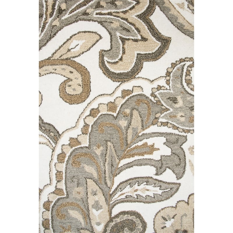 Alora Decor Makalu 10' x 13' Paisley Beige/Natural Hand-Tufted Area Rug