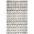 Alora Decor Makalu 9' x 12' Geometric Gray/Natural Hand-Tufted Area Rug