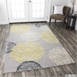 Alora Decor Milan 9' x 12' Medallion Navy/Gray/Rust/Blue Hand-Tufted Area Rug