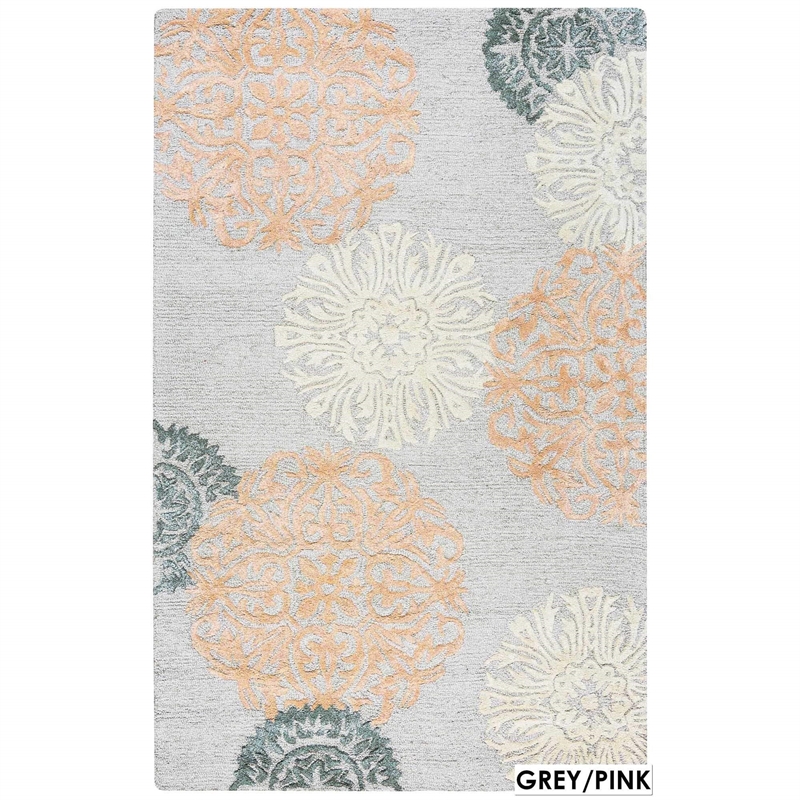 Alora Decor Milan 9' x 12' Medallion Navy/Gray/Rust/Blue Hand-Tufted Area Rug