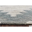 Alora Decor Napoli 9' x 12' Southwestern Motifs Blue/Ivory Hand-Tufted Area Rug
