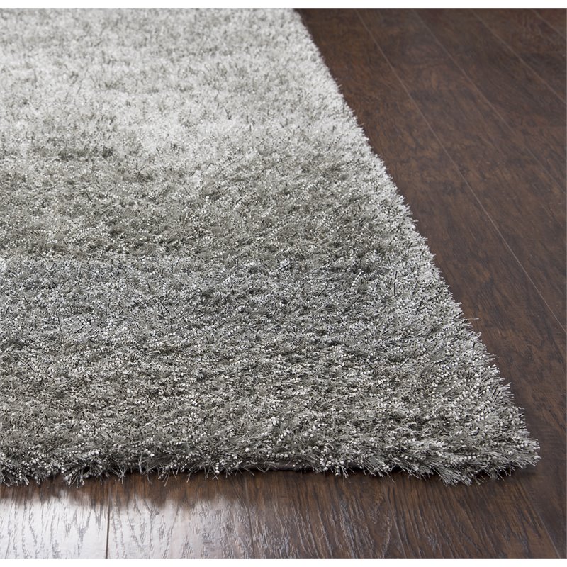 Alora Decor Pearl 9' x 12' Solid Gray Hand-Tufted Area Rug
