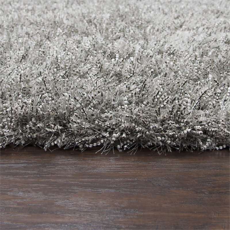 Alora Decor Pearl 9' x 12' Solid Gray Hand-Tufted Area Rug