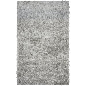 alora decor pearl 9' x 12' solid gray hand-tufted area rug