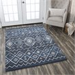 Alora Decor Pueblo 9' x 12' Tribal Indigo/Natural/Blue/Gray Area Rug