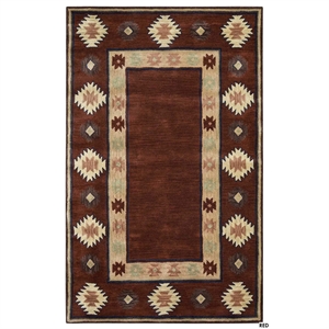 Alora Decor Ryder 9' x 12' Tribal Burgundy/Tan/Rust/Navy/Sage Area Rug