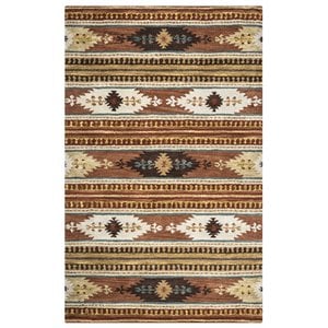 Alora Decor Ryder 9' x 12' Tribal Multi/Brown/Blue/Gold/Khaki Area Rug