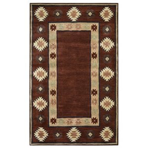 Alora Decor Ryder 12' x 15' Tribal Burgundy/Tan/Rust/Navy/Sage Hand-Tufted Rug
