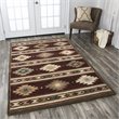 Alora Decor Ryder 9' x 12' Tribal Burgundy/Tan/Khaki/Sage Hand-Tufted Area Rug