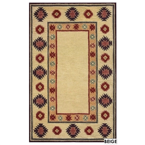 Alora Decor Ryder 9' x 12' Tribal Tan/Sage/Navy/Burgundy Hand-Tufted Area Rug