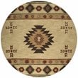 Alora Decor Ryder 10' Round Tribal Khaki/Brown/Burgundy/Sage Hand-Tufted Rug