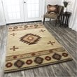 Alora Decor Ryder 10' x 14' Tribal Khaki/Brown/Burgundy/Sage Hand-Tufted Rug