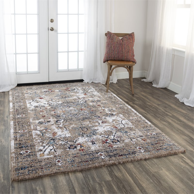 Alora Decor Sanction 10' x 13' Beige/White/Brown/Multi Color Area Rug