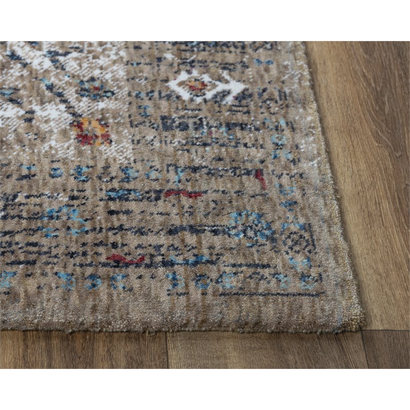 Alora Decor Sanction 10' x 13' Beige/White/Brown/Multi Color Area Rug
