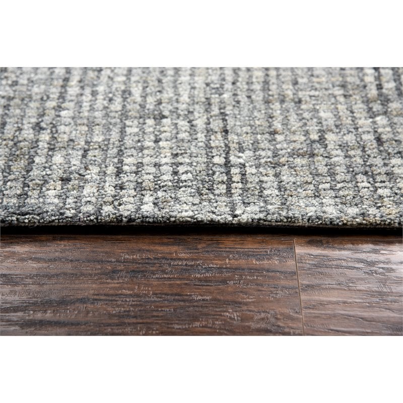 Alora Decor Storm 10' x 13' Tweed Dk Gray/Beige Hand-Tufted Area Rug