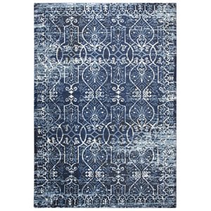 Alora Decor Swagger 9'10&quot x 12'6&quot Scroll Work Dk Blue/Lt. Blue/Ivory/Black Rug