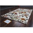 Alora Decor Charming 9' x 12' Floral Ivory/Gray/Rust/Blue Hand-Tufted Area Rug