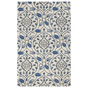 Alora Decor Liberty 10' x 14' Ornamental Ivory/Blue/Gray/Navy Area Rug