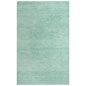 Vista Aqua Blue 7'9&quotX9'9&quot Tufted Recycled Polyester Rug